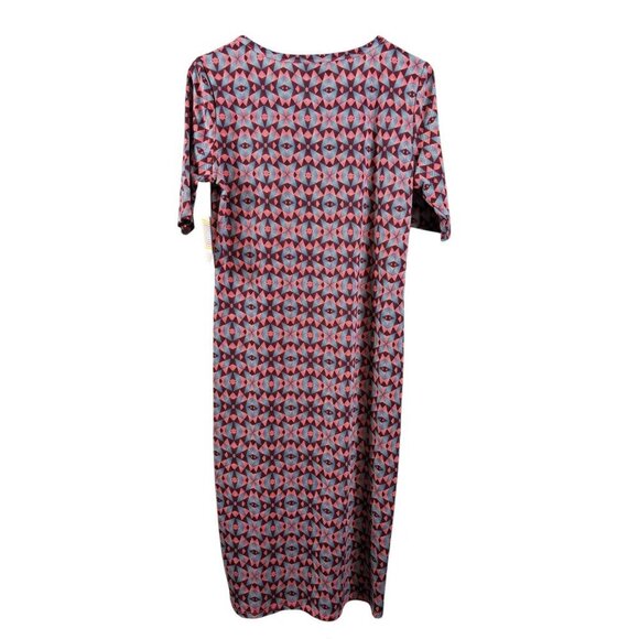 LuLaRoe Julia Women’s Red & Navy Blue Dress - Picture 4 of 9